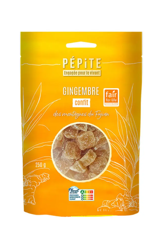 Gingembre confit cubes 250g - Pépite