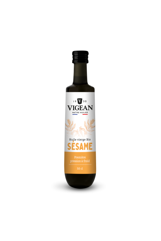 Huile de sesame vierge 500ml - Huilerie Vigean