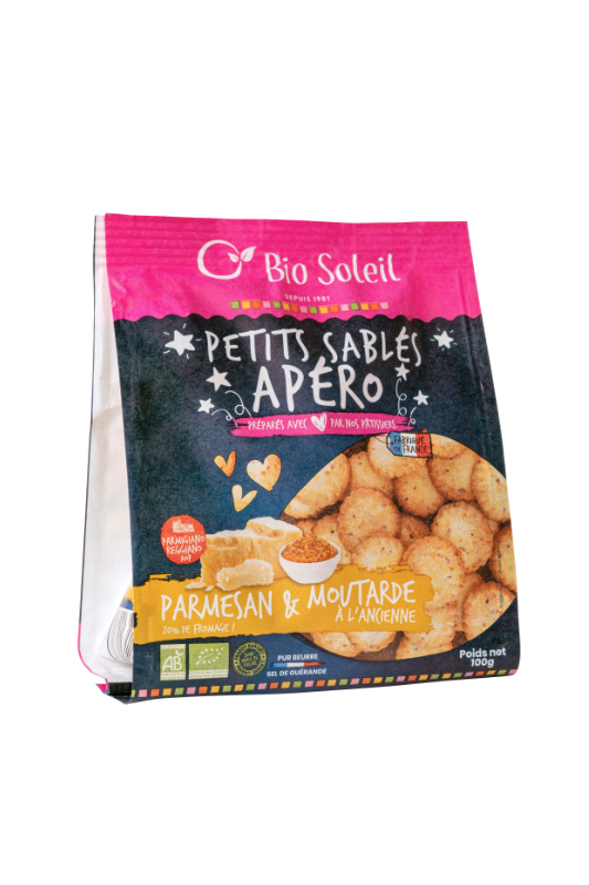 Sablés parmesan & moutarde 100g - Bio Soleil