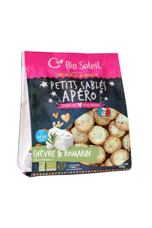 Sablés chevre & romarin 100g - Bio Soleil